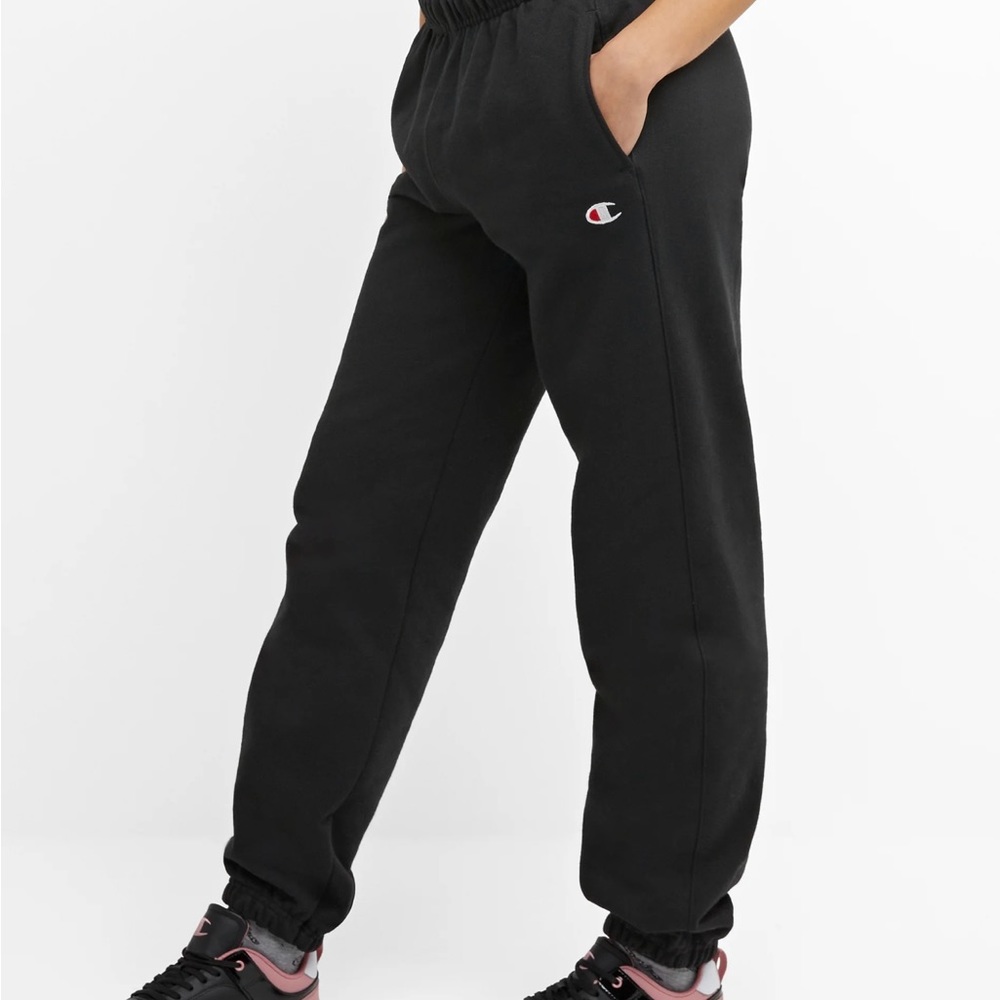 Champion black Reverse Weave Sweatpants joggers women’s size medium heavy weight - Picture 7 of 9